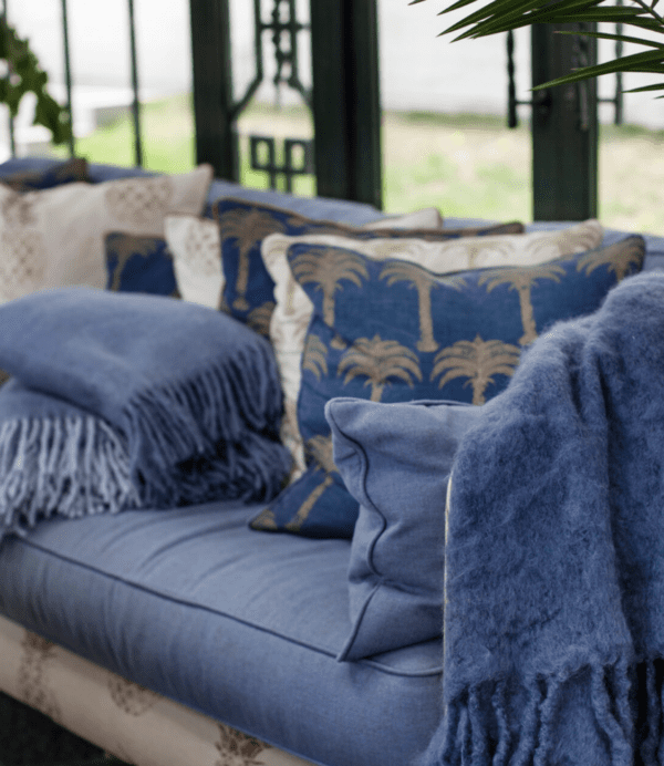 STACKELBERGS - PLAID EN MOHAIR BLEU OCEAN – Image 2